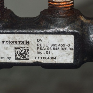 9654592680 LIŠTA VSTŘIKOVAČE PEUGEOT 308 4A 4C 1.6 HDI 80KW