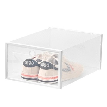 POJEMNIK ORGANIZER PUDEŁKO MOCNE NA BUTY DO PRZECHOWYWANIA Z KLAPĄ STOSY