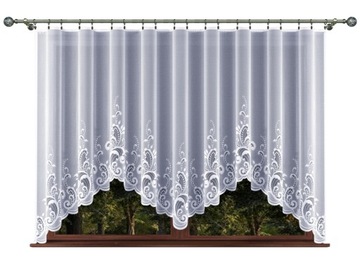 FIRANY GOTOWA FIRANA ŻAKARDOWA 250x120 BIAŁA