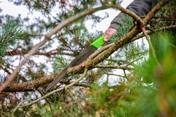 РУЧНАЯ ПИЛА ДЛЯ ВЕТОК САДОВЫХ ДЕРЕВЬЕВ, ПЕНОСТРОИТЕЛЬ, с КОРПУСОМ, острая, зубчатая
