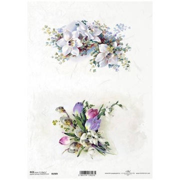 Papier ryżowy do decoupage A4 tulipan storczyk