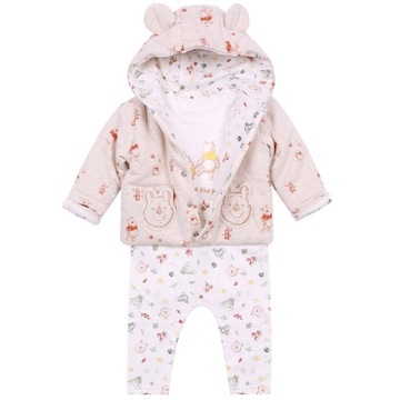 Beżowy komplet niemowlęcy Kubuś Puchatek 56 cm