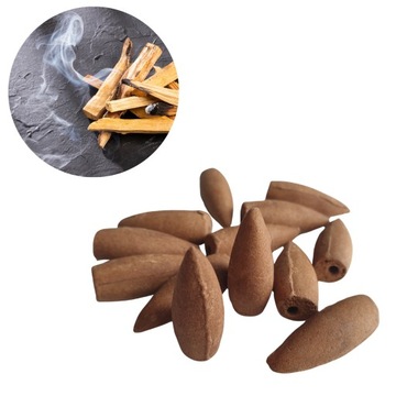 BACKFLOW KADZIDEŁKA STOŻKOWE palo santo 12szt NATURALNE