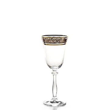 KIELISZKI DO WINA KRYSZTAŁ ZŁOTO ANGELA 185ML