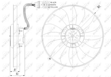 NRF VENTILÁTOR CHLADIČŮ SKODA FABIA II ROOMSTER