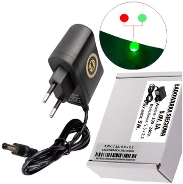 ŁADOWARKA SIECIOWA ZASILACZ 5.0V 1A (5.5x2.1)