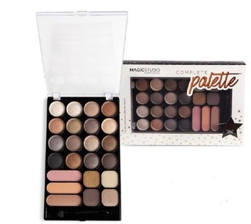 ZESTAW DO MAKIJAŻU PALETA CIENI D/POWIEK BRONZERY