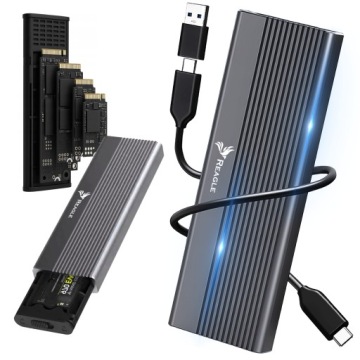 OBUDOWA ADAPTER NA DYSK SSD M2 NVME PCIE 2W1 USB C 3.2 10Gbps KIESZEŃ M.2
