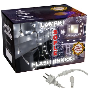 SOPLE LAMPKI CHOINKOWE KURTYNA FLASH RÓŻNE STAŁE