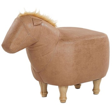 Pufa zwierzak ekoskóra beżowa HORSE