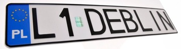 POLSKA TABLICA WŁASNY NAPIS + HOLOGRAM ALUMINIOWA TŁOCZONA JAK ORYGINAŁ !!