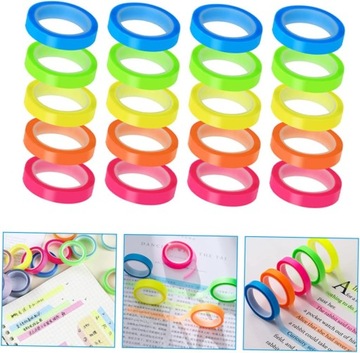 20 Rolek Ultracienkie Naklejki Indeksowe Paski Indeksu Lepkie Zakładki Inde