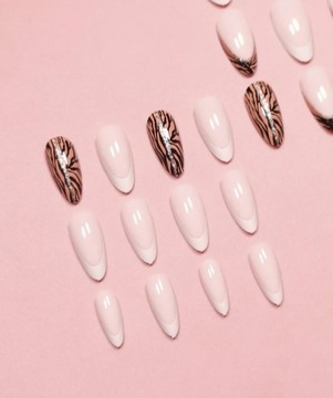 Искусственные ногти навыки красочные французские вихревые