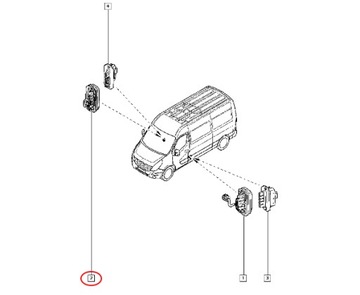 RENAULT MASTER III STYKAČ PIN DVEŘE BOČNÍCH