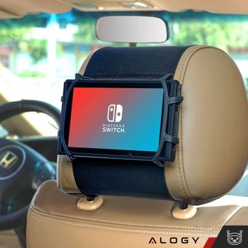 Uchwyt samochodowy na zagłówek auta samochodu mocny rzep na tablet telefon