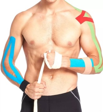 КИНЕЗИОЛОГИЧЕСКАЯ ЛЕНТА, ТЕЙПИНГ, ПЛАСТЫРИ KINESIO SPORT, 5 см, 5 м