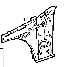 Panel poszycie błotnika wew Opel Astra G Zafira A