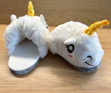 ТАПОЧКИ ЖЕНСКИЕ МЯГКИЕ ТЕПЛЫЕ ОДИНОРОГ ONESIZE ПЛЮШ