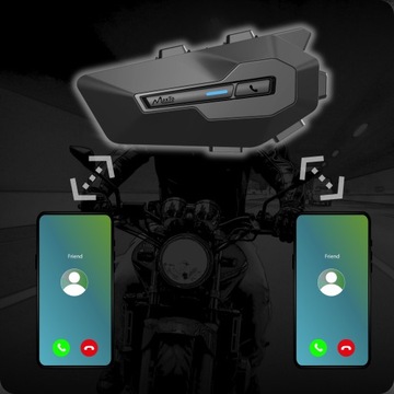 INTERKOM MOTOCYKLOWY BLUETOOTH MAXTO X2 |1000M|POLSKI LEKTOR| MUSIC SHARING
