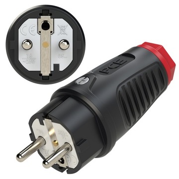 WTYCZKA GUMOWA uziemienie Taurus2 16A 3P 230V IP54