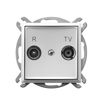 OSPEL ARIA Gniazdo RTV końc. białe (GPA-UK/m/00)