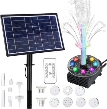 POMPA FONTANNOWA DO OCZKA SOLARNA 10W Z PILOTEM