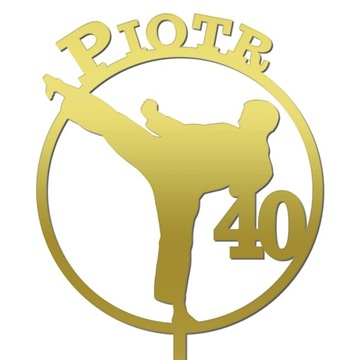 TOPPER KARATE TAEKWONDO JUDO AIKIDO napis złoty