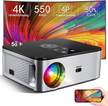 Projektor LCD HORLAT RZUTNIK 5G WiFi Full HD 1080P BRAK AKCESORIÓW