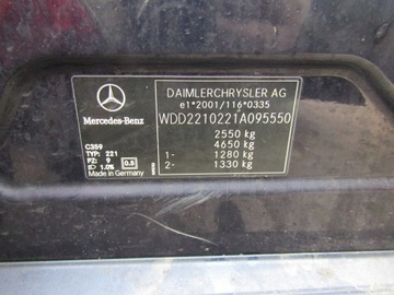 KAPOTA KRYT MOTORU MERCEDES S W221 BARVA 359 A2218800157 DO LAKOVÁNÍ