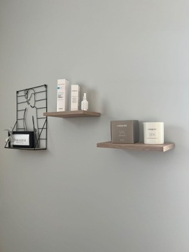 НАСТЕННАЯ ПОЛКА ПОДВЕСНАЯ ДУБ СОНОМА 60 СМ УСТАНОВКА ПОЛКИ