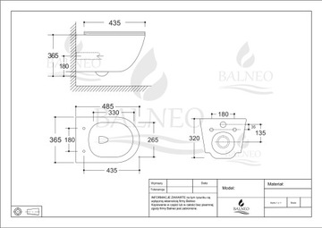 ПОДВЕСНОЙ УНИТАЗ BALNEO LUNA БЕЗ ОБОДКИ С СИДЕНЬЕМ CLIK