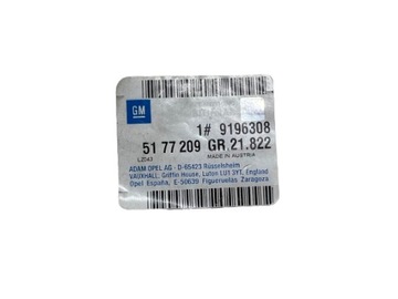 OPEL CORSA C ZNAK ZNAKY '16V' 9196308 09185607 NOVÝ ORIGINÁLNÍ