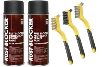 FARBA SPRAY NA RDZĘ 4w1 RUST BLOCKER CZARNY 400ML