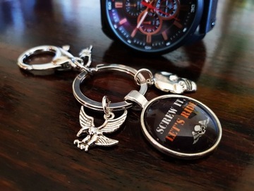 Брелок с фотографией мотоцикла Подарок папе