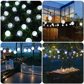 ГИРЛАНД СОЛНЕЧНЫЕ САДОВЫЕ ЛАМПЫ 100 LED 12M COLD