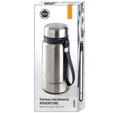 Tea Thermos + Siethe 0,5L Coffee Thermos Steel Adventure Konighture