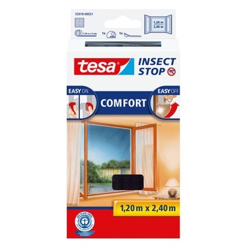 TESA MOSKITIERA OKIENNA COMFORT 1,2M:2,4M CZARNA 55918-00021