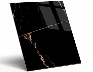 PŁYTKI CZARNY MARMUR W ZŁOTA BŁYSZCZĄCE ŚCIENNE ŁAZIENKOWE 60x60 GAT I