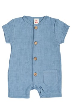 Rampers muślinowy Makoma Bamboo 02252RB, r.80, niebieski