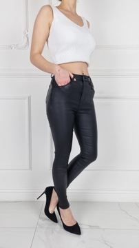 Моделирование вощеного брюк женская отжимающая кожа