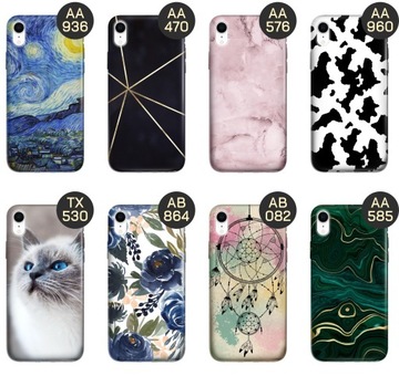 ETUI DO IPHONE XR WZORY TOP100 DESIGN Z NADRUKIEM ZE WZOREM OBUDOWA +SZKŁO