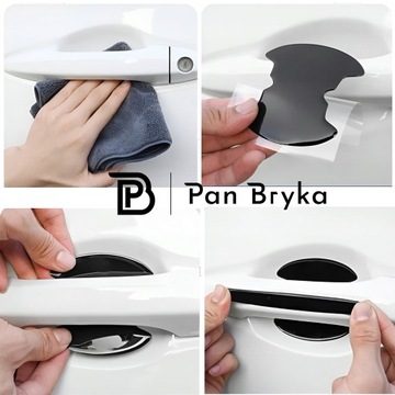 MERCEDES Защитные наклейки на ручки дверей автомобиля STRONG FOIL для авто, 8 шт.