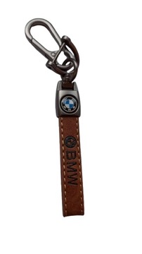 BMW BRELOK BRELOCZEK SKÓRA BRĄZOWY