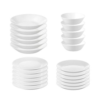 Serwis talerze miska IKEA Oftast 6 os,/24 elementy