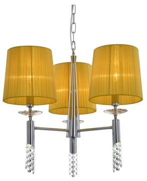 Lampa wisząca LED żółta + krształki Dual 33-23179