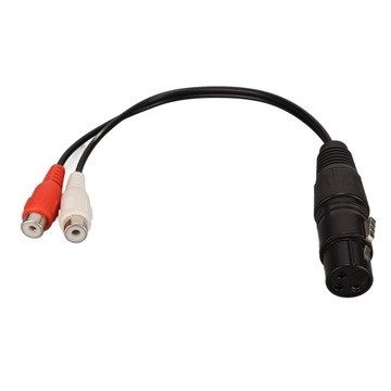 xlr female to 2 rca female y splitter cable 3pin dual rca to 1 xlr female t