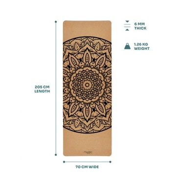 коврик для йоги Myga - Mandala 6 мм XL
