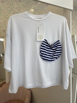 T-shirt Sailor - By o la la...! M Granatowy