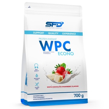 SFD WPC PROTEIN ECONO 700G BIAŁA CZEKOLADA-TRUSKAWKA BIAŁKO WPC ENERGIA