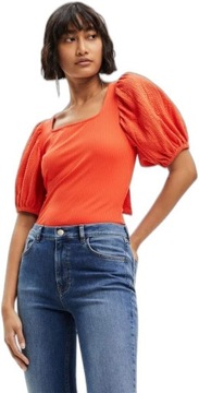 Desigual Body damskie z bufiastymi rękawami roz. M